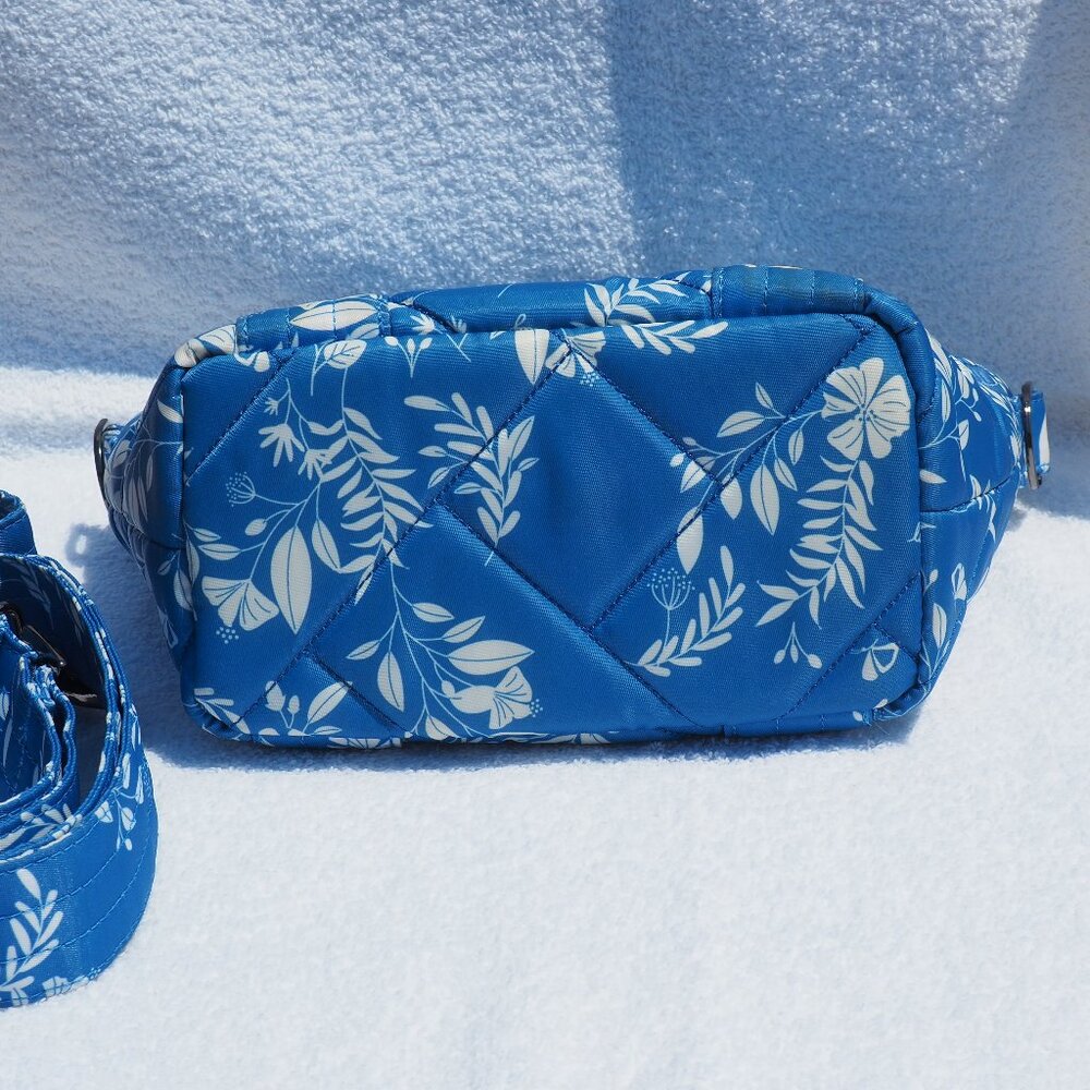lug Blue Floral Quilted Crossbody Bag - Picture 3 of 4